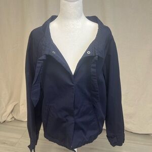GAP Women's Jacket Cinched Sailor Collar Bomber Blue Navy